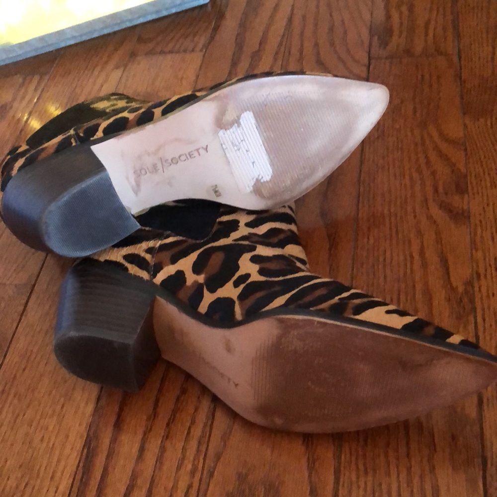 Sole society Calf hair animal print boots - Picture 4 of 8